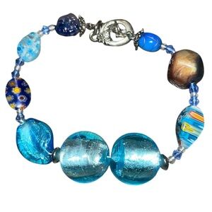 Handmade Elegant Blue Beaded Bracelet